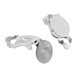 Maxbell 3x12Pcs Clip On Earring with Pad for Gluing Findings Jewelry Making Silver