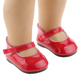 Maxbell Red Shoes for American Dolls