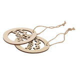 Maxbell 2x10pcs Laser Cut Happy Easter Egg Wooden Embellishment with String