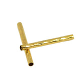 Maxbell 3x50pcs Gold Engraved Pattern Tube Noodle Beads Jewelry Making