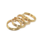 Maxbell 3x200pcs/Lot Steel Metal Key Split Ring Keyrings Key Chain Findings 8mm gold