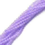 Maxbell 4mm Violet Purple Jade Round Gemstone Loose Beads Strand 15.5 Inch