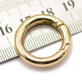 Maxbell 5x6Pcs Backpack Plated Alloy Round Spring Snap Hooks Clip Keychain Ring Gold