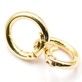 Maxbell 4x6Pcs Backpack Plated Alloy Round Spring Snap Hooks Clip Keychain Ring Gold