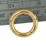 Maxbell 7x6Pcs Backpack Plated Alloy Round Spring Snap Hooks Clip Keychain Ring Gold