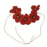 Maxbell 2xWedding Bridemaid Flower Girl Wrist Flower Red