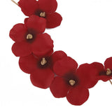 Maxbell 2xWedding Bridemaid Flower Girl Wrist Flower Red