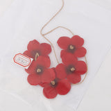 Maxbell 2xWedding Bridemaid Flower Girl Wrist Flower Red