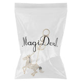 Maxbell 2xCreative Crystal Horse Charm Pendant Key Ring Keychain