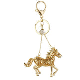 Maxbell 2xCreative Crystal Horse Charm Pendant Key Ring Keychain