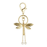Maxbell Crystal Dragonfly Charm Pendant Key Ring Key Chain