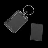 400PC Clear Blank Insert Photo Picture Acrylic Frame Keyring Split 5.0x3.3cm