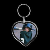 Maxbell 10Pcs Heart Blank Insert Photo Picture Frame Split Ring Clear Keychain 5x5cm