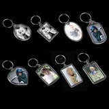 Maxbell 10pcs Heart Blank Insert Photo Picture Frame Split Ring Keychain 5x5cm - Aladdin Shoppers