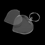 Maxbell 10pcs Heart Blank Insert Photo Picture Frame Split Ring Keychain 5x5cm - Aladdin Shoppers