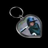 Maxbell 10Pcs Heart Blank Insert Photo Picture Frame Split Ring Clear Keychain 5x5cm