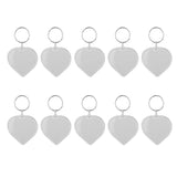 Maxbell 10pcs Heart Blank Insert Photo Picture Frame Split Ring Keychain 5x5cm - Aladdin Shoppers