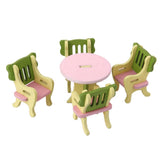 Maxbell Dollhouse Miniature Furniture Wooden Toy Kids Dinning Room Set