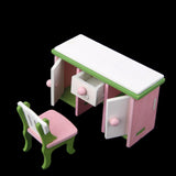 Maxbell Dollhouse Miniature Furniture Wooden Toy Kids Bedroom Set