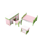 Maxbell Dollhouse Miniature Furniture Wooden Toy Kids Bedroom Set