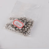 Maxbell 100pcs Silver Tone Brass Jingle Bells Charm Bead Jewelry Findings 8mm