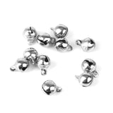 Maxbell 100pcs Silver Tone Brass Jingle Bells Charm Bead Jewelry Findings 8mm