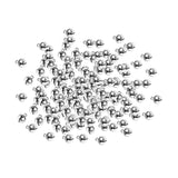 Maxbell 100pcs Silver Tone Brass Jingle Bells Charm Bead Jewelry Findings 8mm