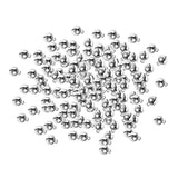 Maxbell 100pcs Silver Tone Brass Jingle Bells Charm Bead Jewelry Findings 8mm