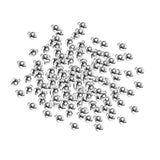 Maxbell 100pcs Silver Tone Brass Jingle Bells Charm Bead Jewelry Findings 8mm