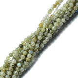 Maxbell 3x4mm Natural Labradorite Round Gemstone Loose Beads 15inch