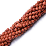 Maxbell 2x6mm Gold Sand Stone Round Gemstone Loose Beads Strand 15 Inch