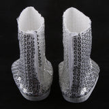 Maxbell Fashion Silver Sequins Boots Shoes for Girl Doll
