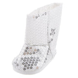 Maxbell Fashion Silver Sequins Boots Shoes for Girl Doll