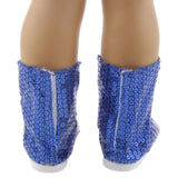 Maxbell Fashion Blue Sequins Boots Shoes for Doll