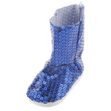 Maxbell Fashion Blue Sequins Boots Shoes for Doll