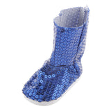 Maxbell Fashion Blue Sequins Boots Shoes for Doll