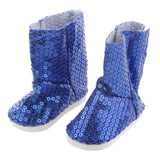 Maxbell Fashion Blue Sequins Boots Shoes for Doll