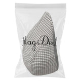 Maxbell 2xUnisex Adult Cotton Hound Tooth Beret Cap Newsboy Flat Hat--Coffee+White