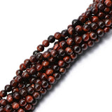Maxbell 6mm Natural Red Tiger Eye Jewelry Making Loose Gemstone Beads Strand 15