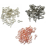 Maxbell 4x50Pcs Screw Eyes Pin Jewelry Making Findings Rose Gold