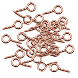 Maxbell 4x50Pcs Screw Eyes Pin Jewelry Making Findings Rose Gold