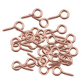 Maxbell 6x50Pcs Screw Eyes Pin Jewelry Making Findings Rose Gold