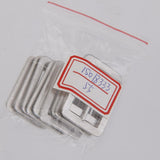 Maxbell 3xRectangle Tri-glide Buckle with Fixed Bar Strap Slider Keeper Silver 25x18mm
