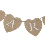 Maxbell Cards Hessian Bunting Banner Heart Rustic Wedding Decor