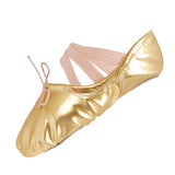 Maxbell 2xWomen Girl Gold Ballet Pointe Gymnastics Leather Dance Shoes 37