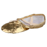 Maxbell 2xWomen Girl Gold Ballet Pointe Gymnastics Leather Dance Shoes 37