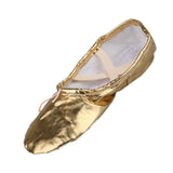 Maxbell 2xWomen Girl Gold Ballet Pointe Gymnastics Leather Dance Shoes 37