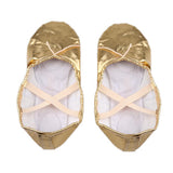 Maxbell 2xWomen Girl Gold Ballet Pointe Gymnastics Leather Dance Shoes 37