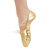 Maxbell 2xWomen Girl Gold Ballet Pointe Gymnastics Leather Dance Shoes 37
