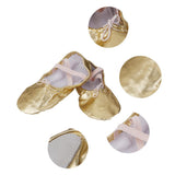 Maxbell 2xWomen Girl Gold Ballet Pointe Gymnastics Leather Dance Shoes 37